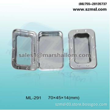 rectangular tin box with clear window, gift box